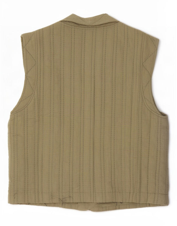 MINT VELVET Γυναικείο Gilet UK 14 Medium Khaki Cotton