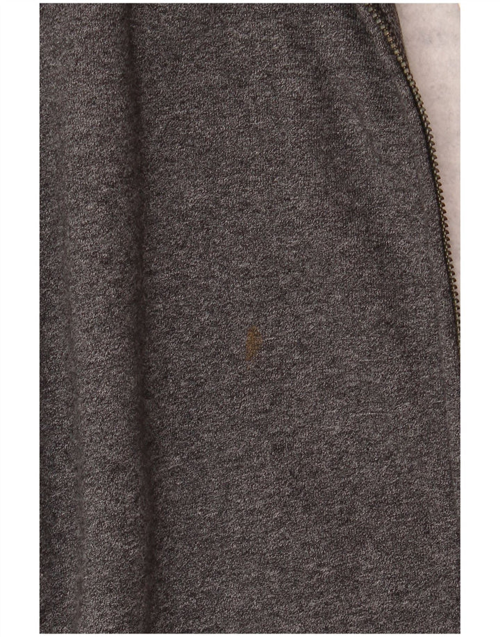 Jack Wills Mens Zip Hoodie Sweater Medium Grey Flecked Cotton