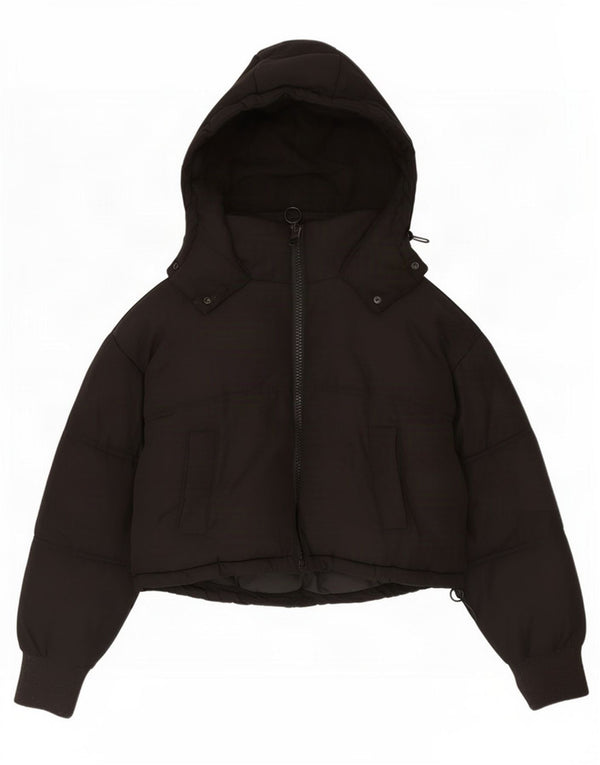 Topshop Chaqueta Acolchada Extragrande con Capucha para Mujer UK 8 Small Negro