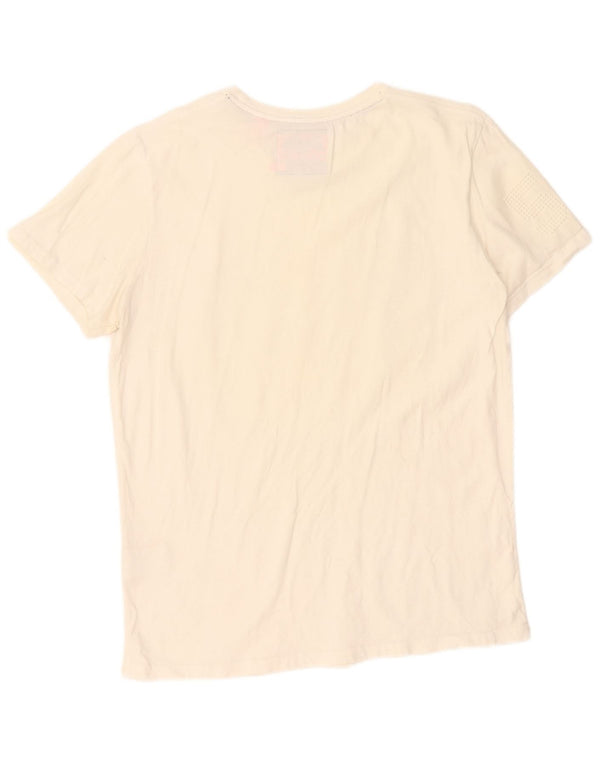 Superdry Camiseta gráfica Top XL de algodón blanco roto para hombre
