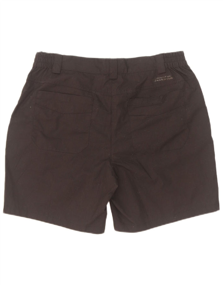 Shorts casuais femininos Mountain Warehouse UK 12 poliéster preto W30 médio