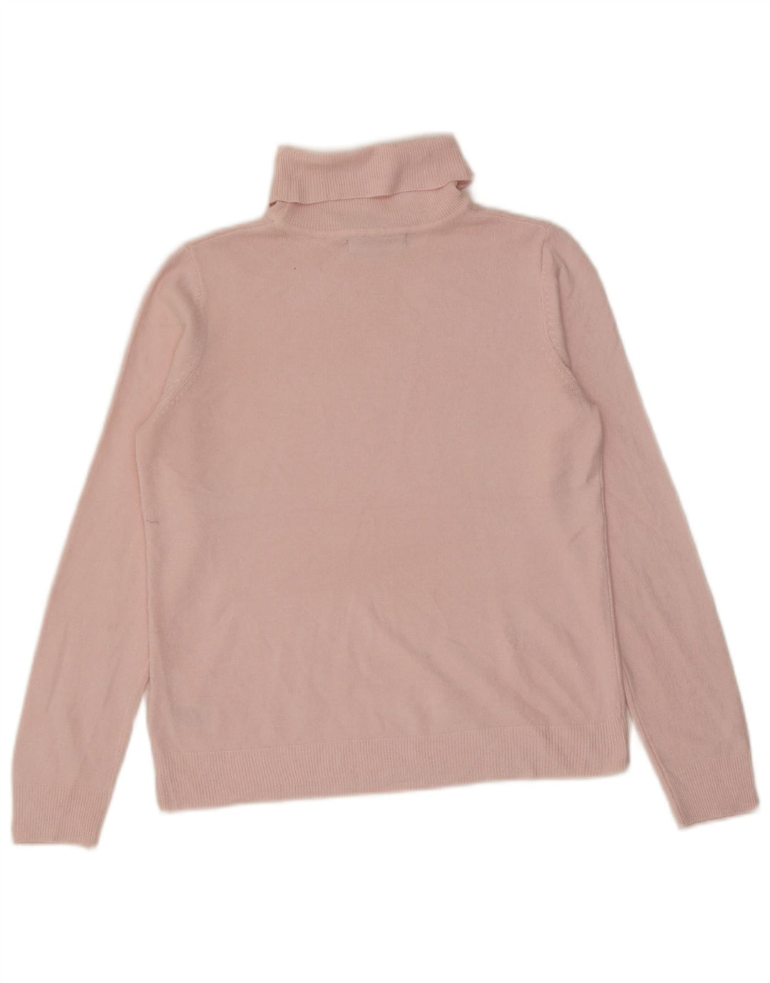 Marks & Spencer Womens Roll Neck Jumper Sweater UK 12 Medium Pink Acrylic