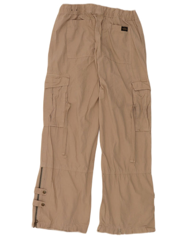Superdry Pantalon Cargo Large Femme W28 L32 Beige Coton