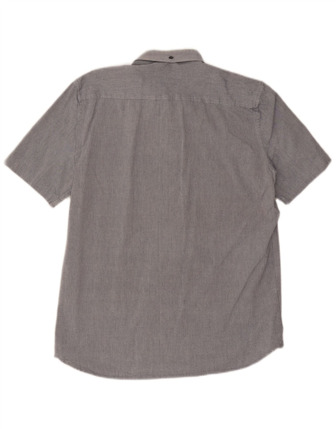 French Connection Mens Short Sleeve Shirt Medium Blue Cotton
