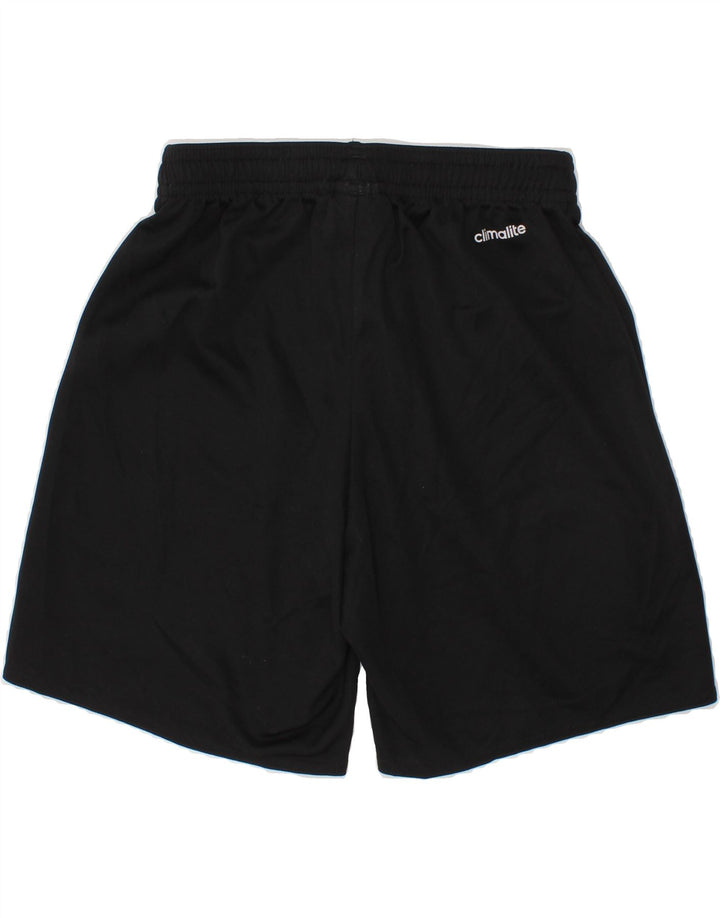 ADIDAS Boys Climalite Graphic Sport Shorts 9-10 Years Black Polyester Vintage Adidas and Second-Hand Adidas from Messina Hembry 