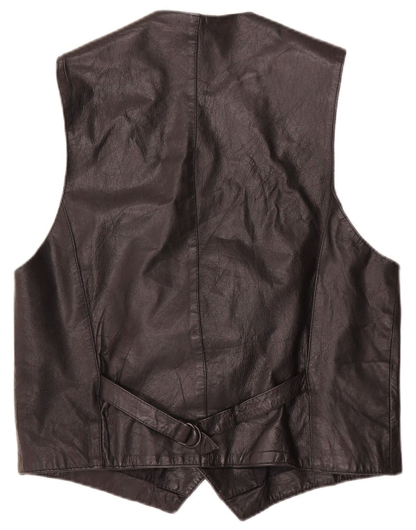 Conbipel Herre Lædervest IT 52 Large Sort