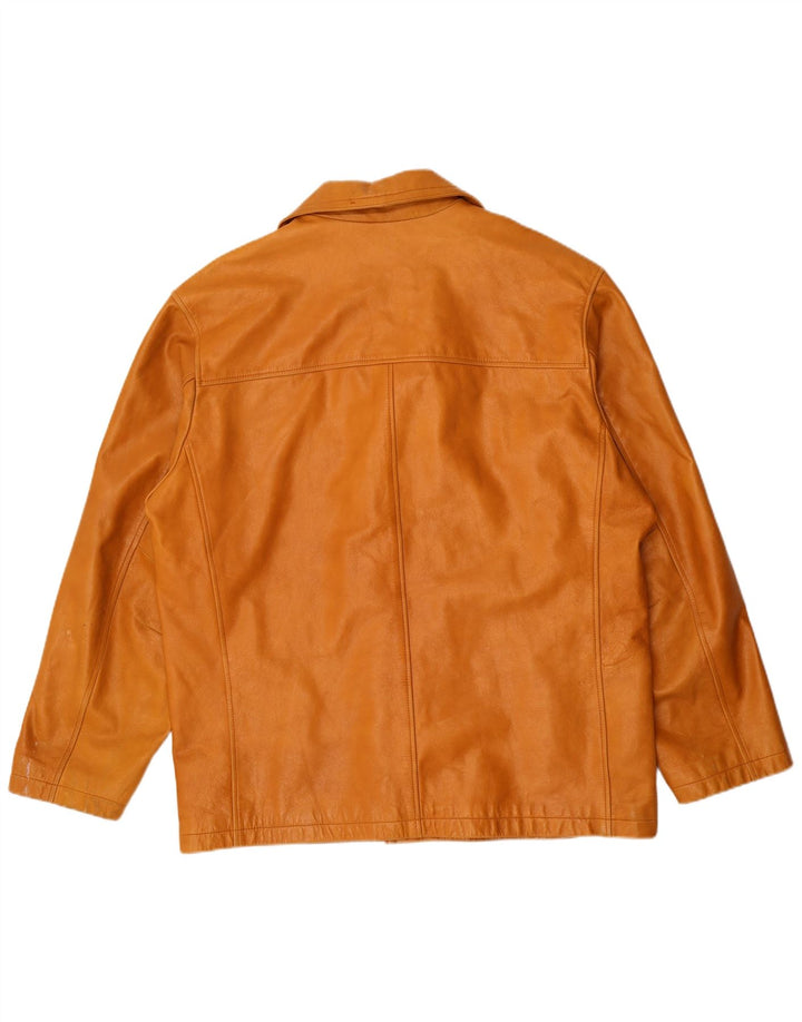 Steve Madden Herre Læderjakke UK 42 XL Beige Læder