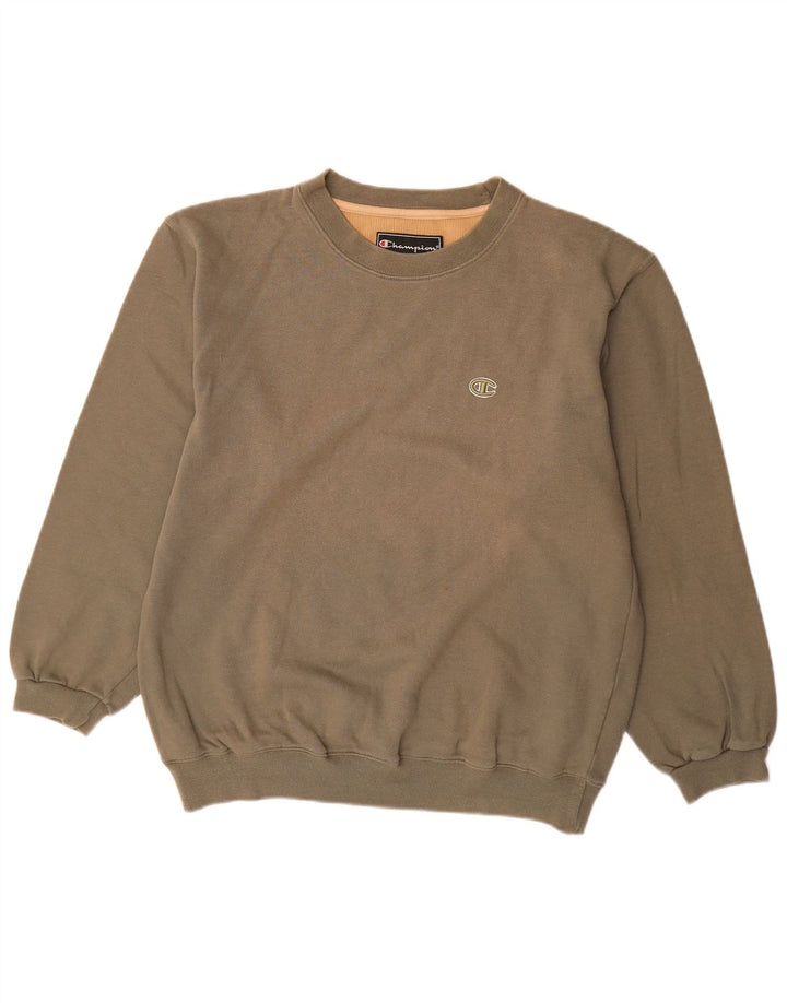 CHAMPION Mens Sweatshirt Jumper Medium Brown Cotton