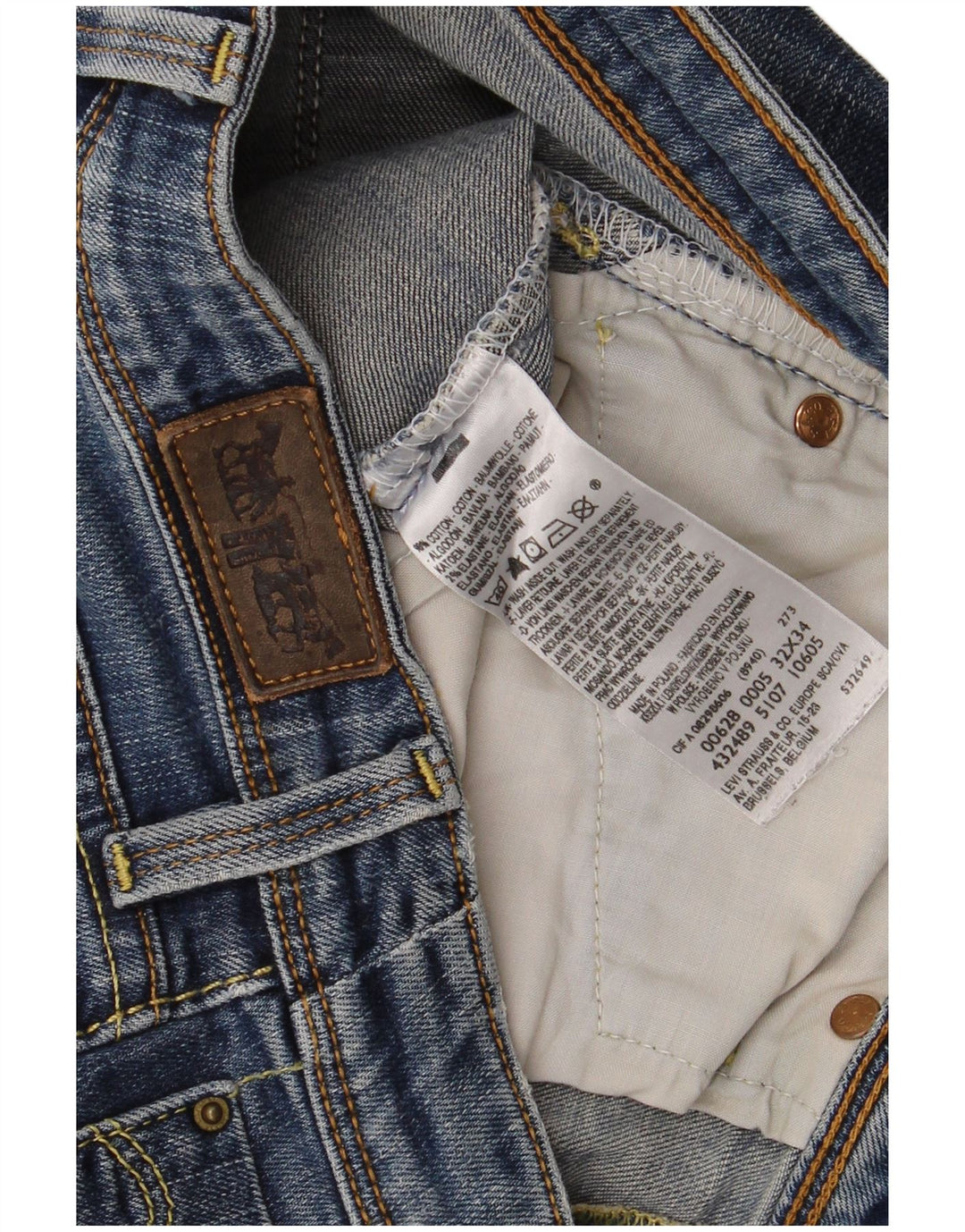 Pantaloni scurți din blugi Levi's W32 Large Blue Bumbac