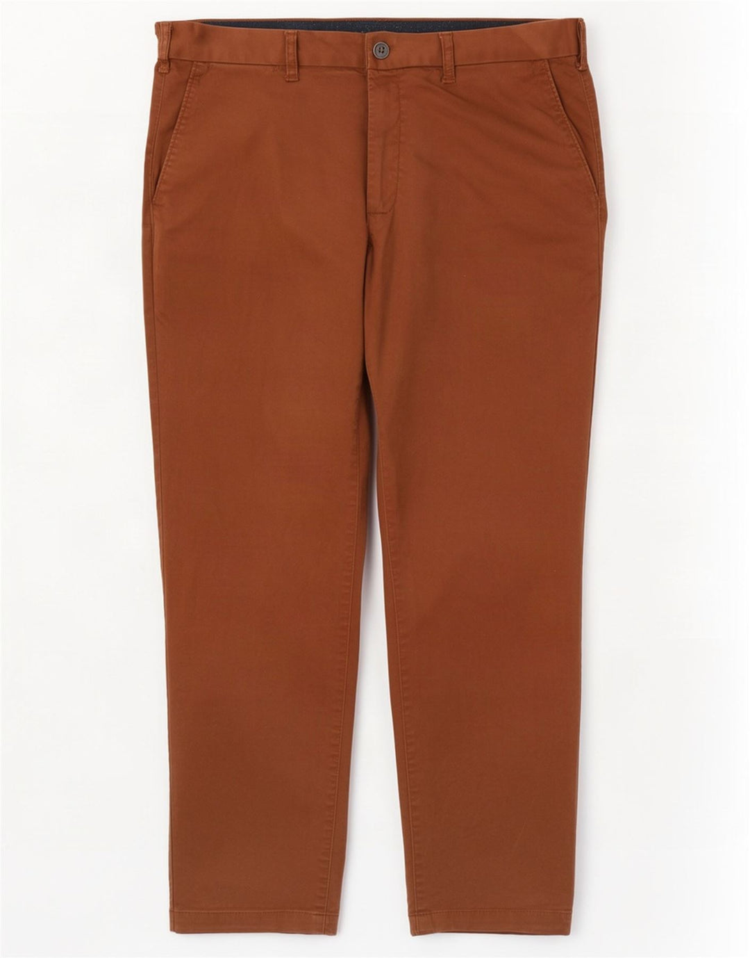 Marks & Spencer Mens Straight Regular Fit Chino Trousers W40 L29 Brown