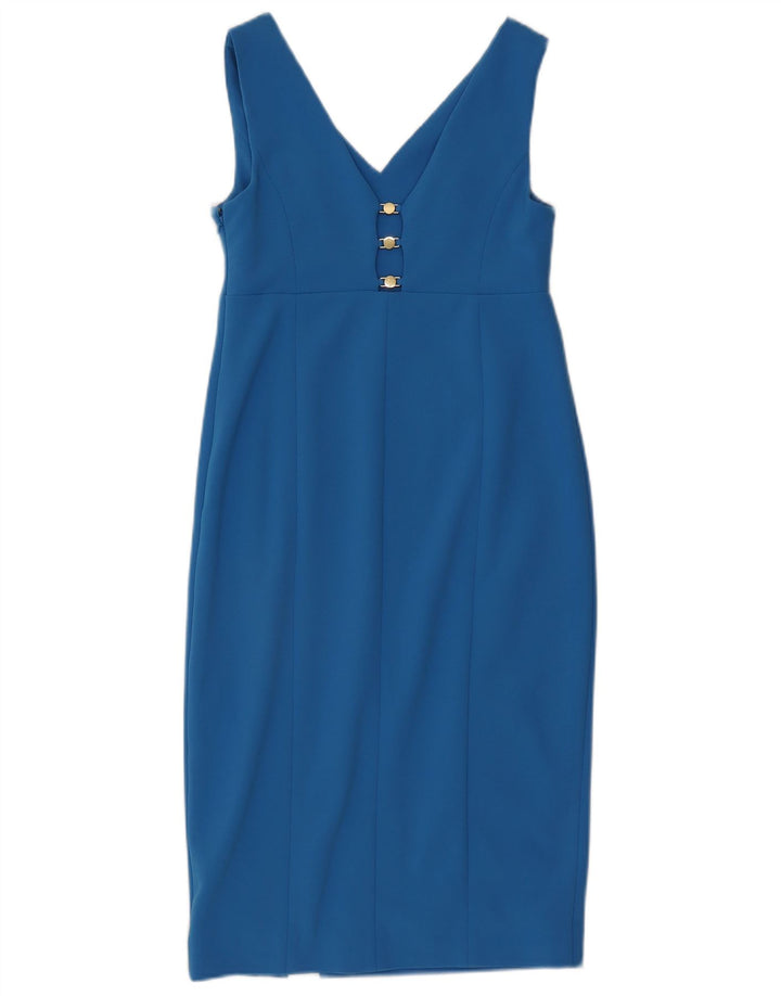 Abito tubino senza maniche Dkny da donna US 6 poliestere blu medio