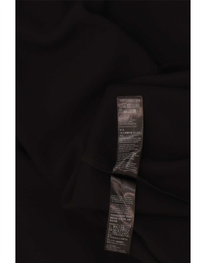 Topshop Chaqueta tipo blazer abierta para mujer UK 8 Small Poliéster negro