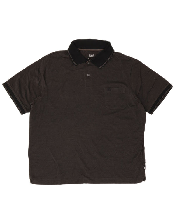 Bugatti Mens Polo Shirt 2XL Black Cotton