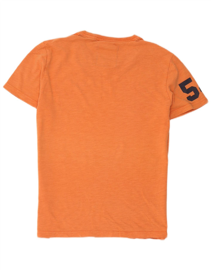 Superdry Mens Graphic T-Shirt Top Medium Orange Cotton