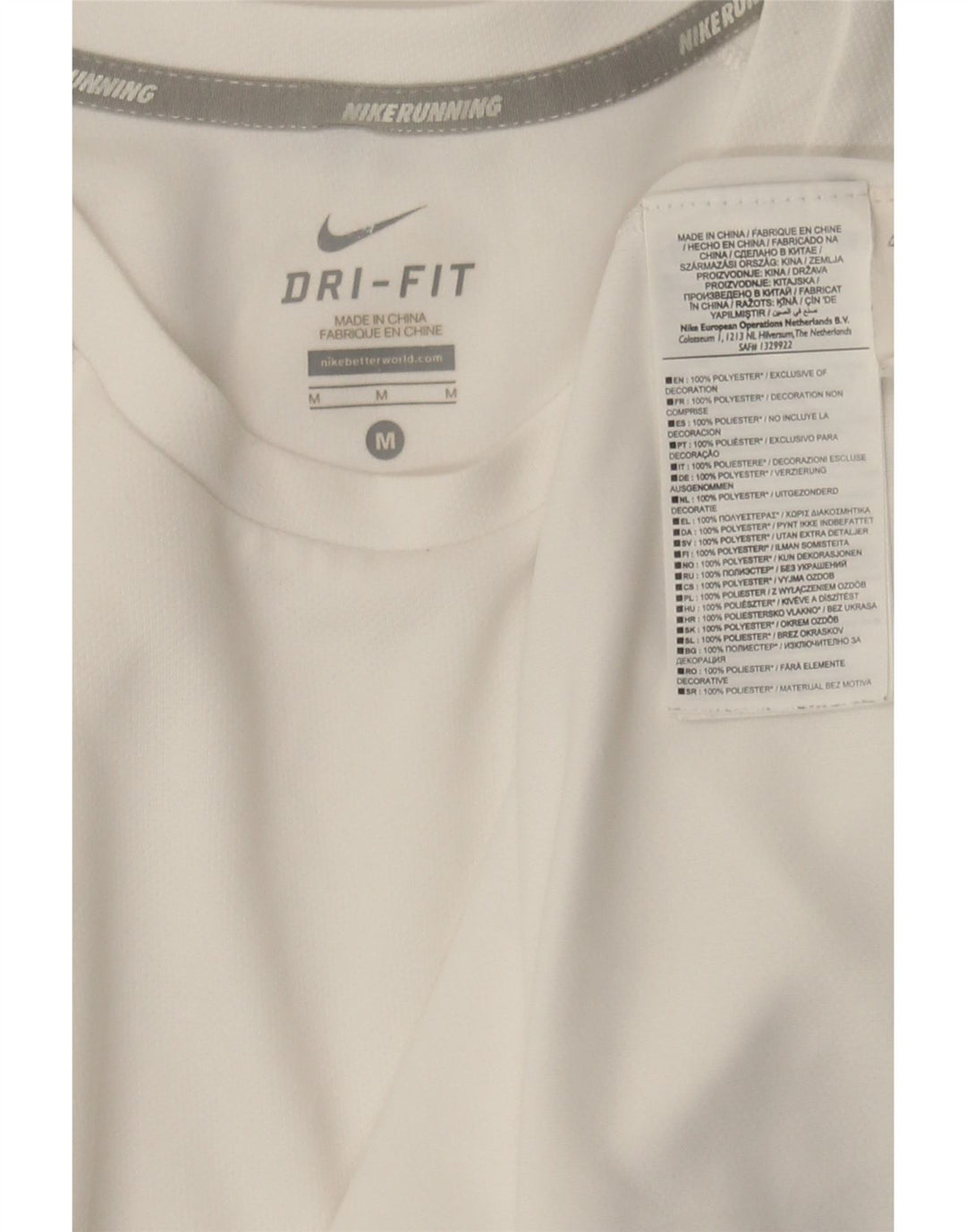 NIKE Mens Dri Fit T-Shirt Top Medium White Polyester Vintage Nike and Second-Hand Nike from Messina Hembry 