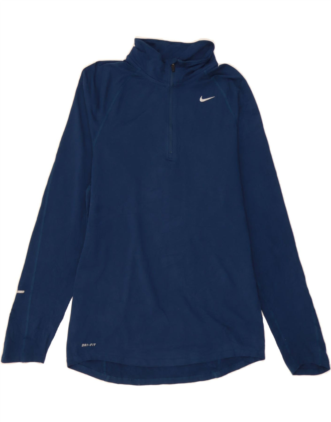 NIKE Mens Dri Fit Zip Neck Pullover Tracksuit Top Small Navy Blue Vintage Nike and Second-Hand Nike from Messina Hembry 