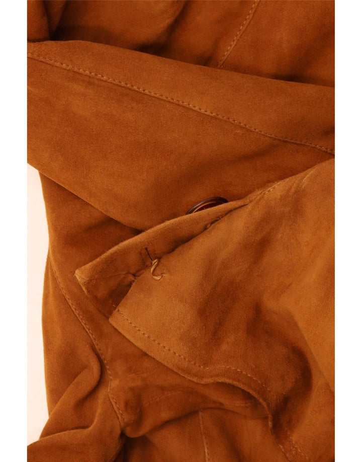 Vintage Veste en daim pour femme IT 42 Cuir marron moyen