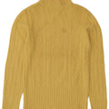 BENETTON Womens Turtle Neck Jumper Sweater UK 10 Small Yellow