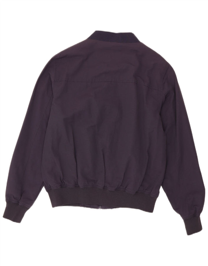 Kappa Mens Bomber Jacket UK 38 Medium Navy Blue Cotton