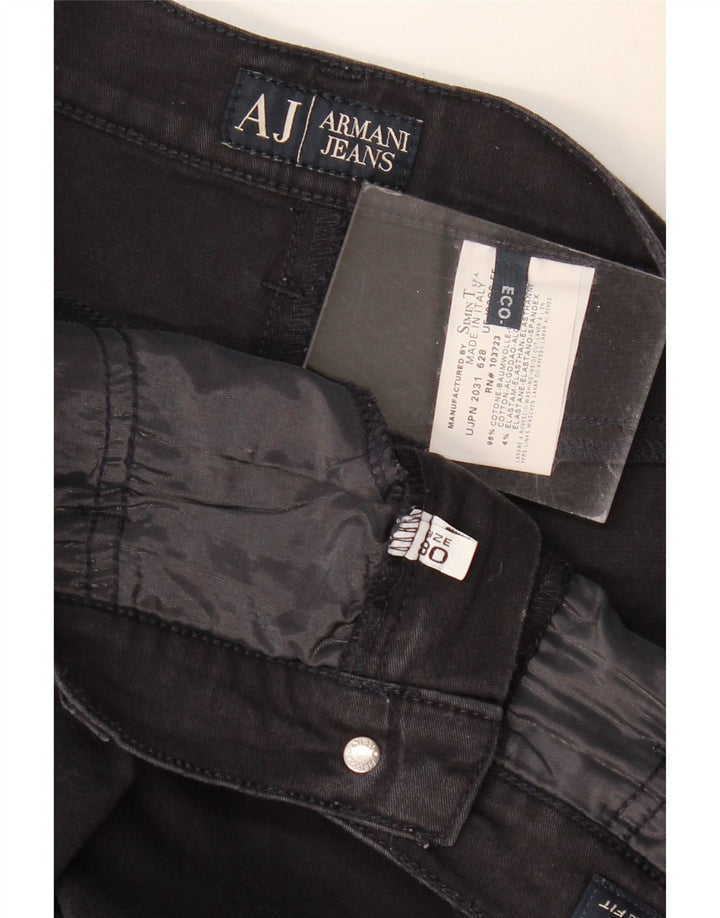 Jeans Bootcut da donna ARMANI W30 L30 cotone nero
