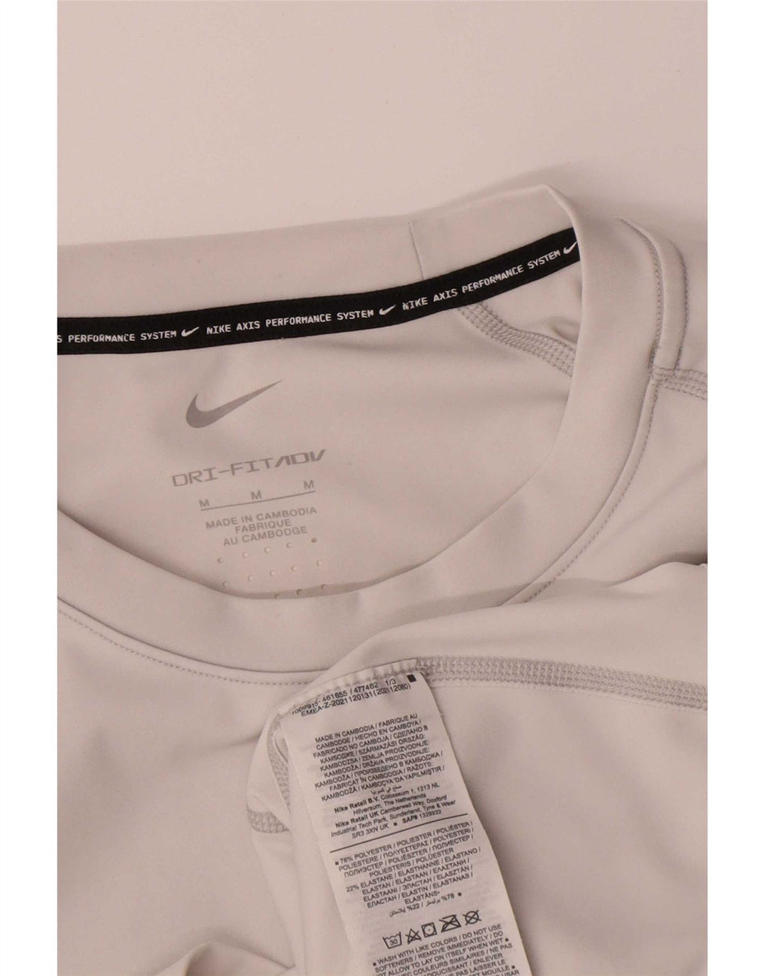 T-shirt Nike Dri Fit da uomo, top in poliestere grigio medio