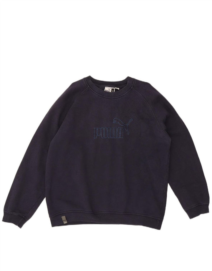 PUMA Mens Graphic Sweatshirt Jumper Large Navy Blue