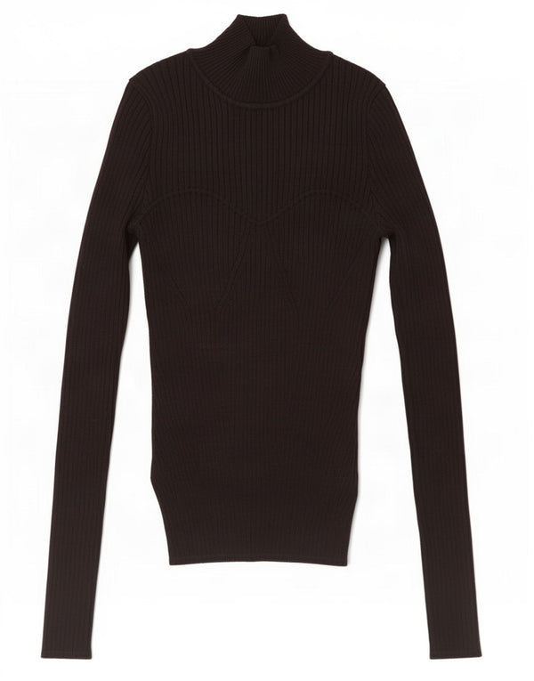 Top corto da donna Zara a maniche lunghe UK 8 piccolo in viscosa nera