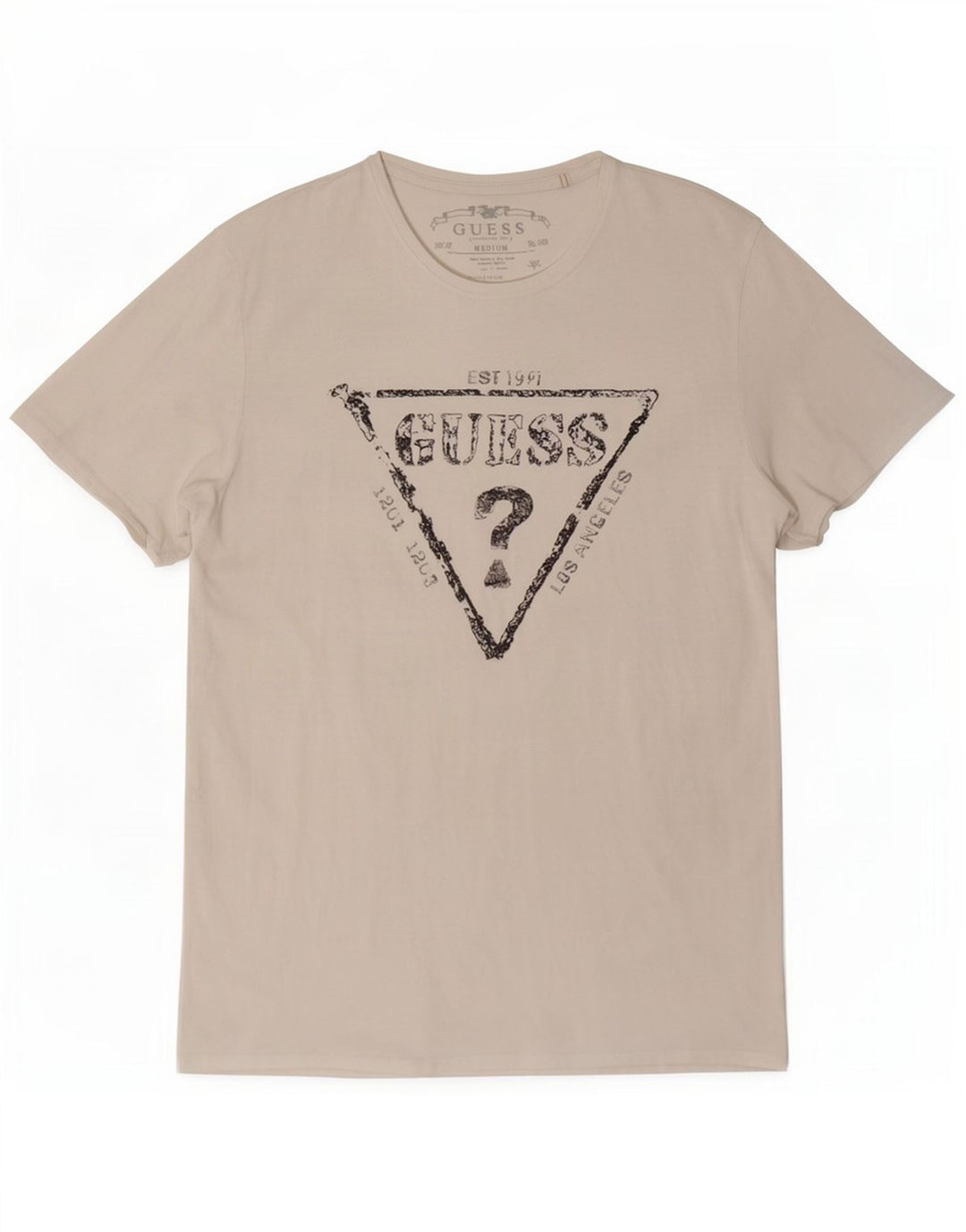 T-shirt grafica da uomo Guess bianca media