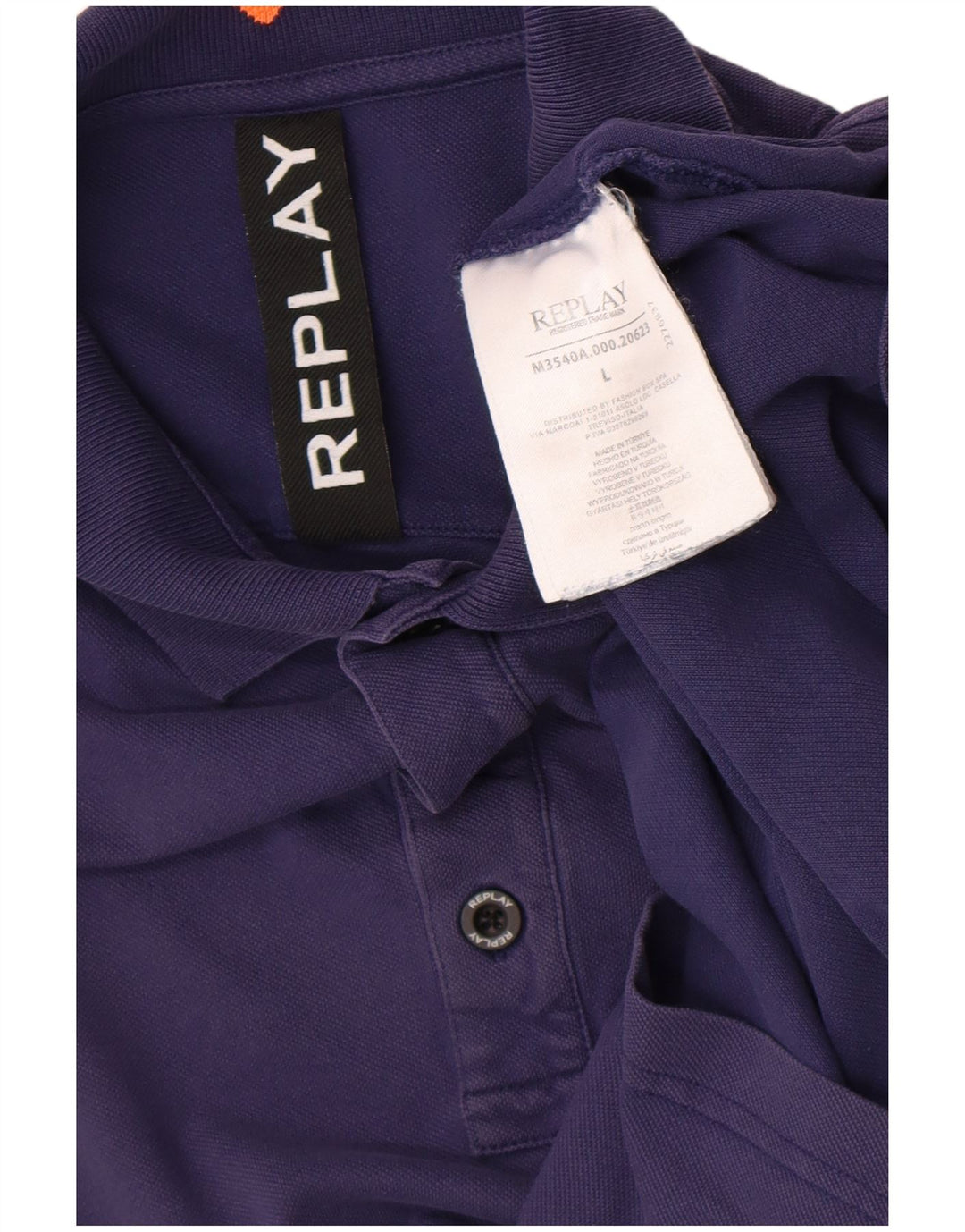 Replay Herre poloshirt Stor marineblå bomuld