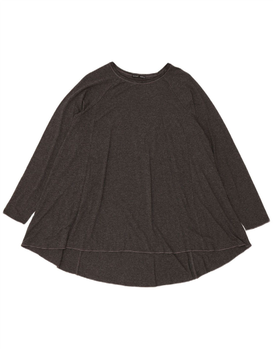 Zara Womens Oversized Tunic Top UK 16 Large Grey