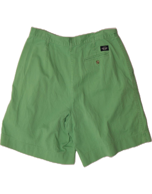 DOCKERS Womens High Waist Pegged Chino Shorts US 18 2XL W34 Green