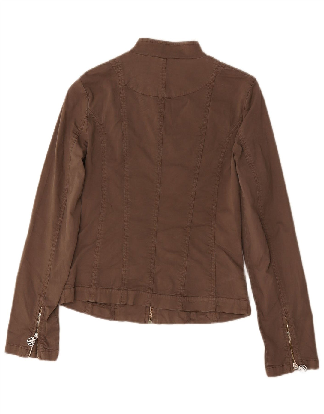 Trussardi Jeans Womens Bomber Jacket UK 8 Small Beige