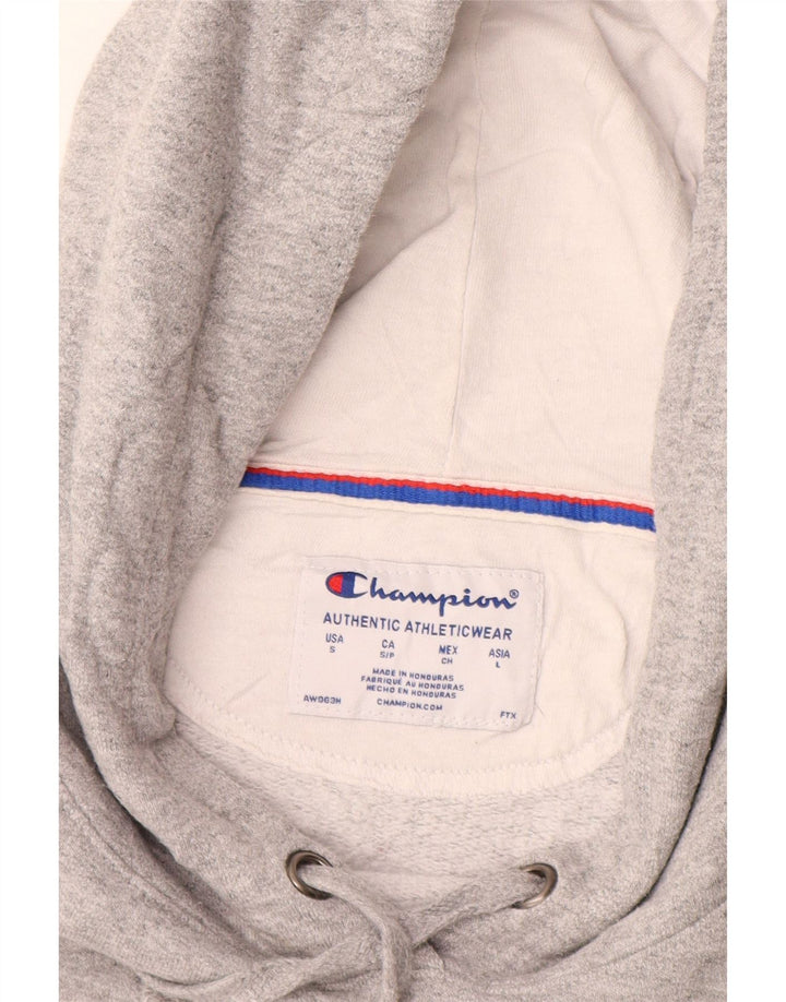 CHAMPION Womens Oversized Hoodie Jumper UK 10 Small Grey