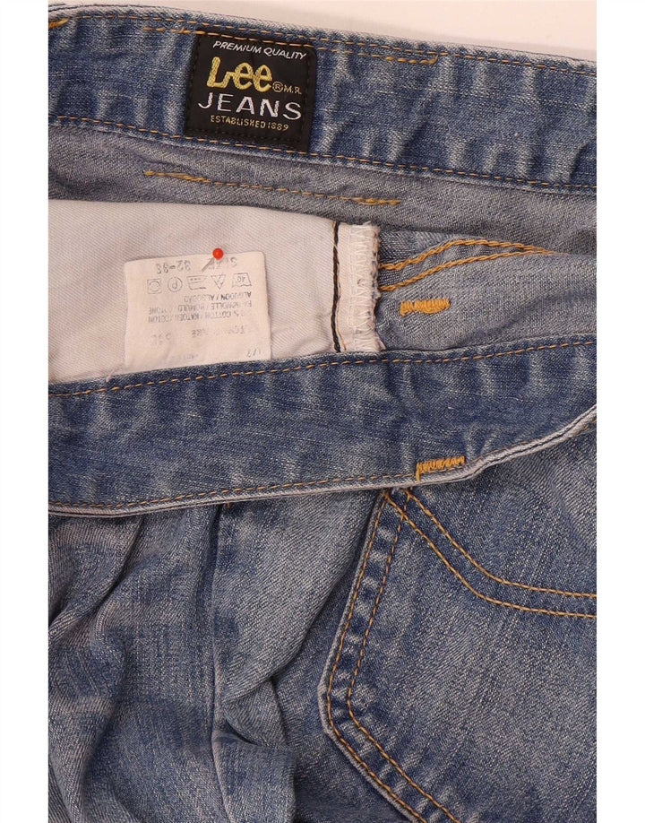 Lee Mens Flared Jeans W32 L33 Blue Cotton
