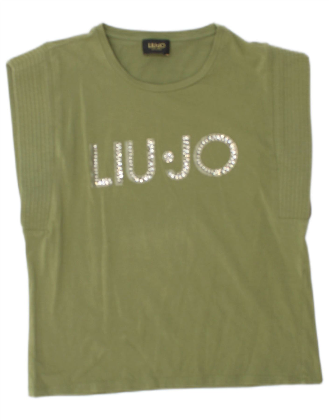 LIU JO Grafisk T-shirt top til kvinder UK 12 Medium Grøn