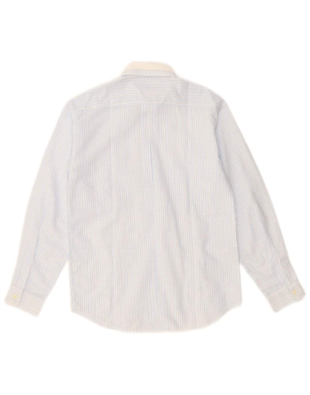 VINTAGE Boys Shirt 10-11 Years Blue Striped Cotton