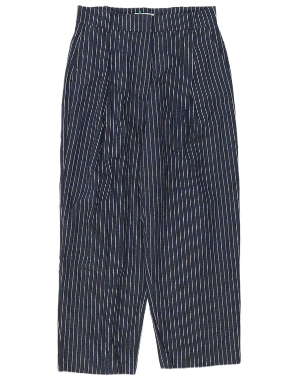 Calça chino feminina John Lewis de cintura alta Reino Unido 12 médio W32 L28 azul marinho