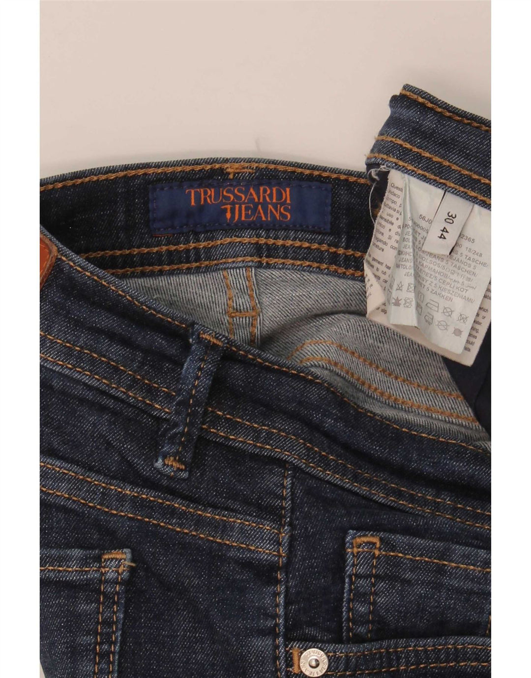 Trussardi Womens Slim Jeans W30 L29 Navy Blue