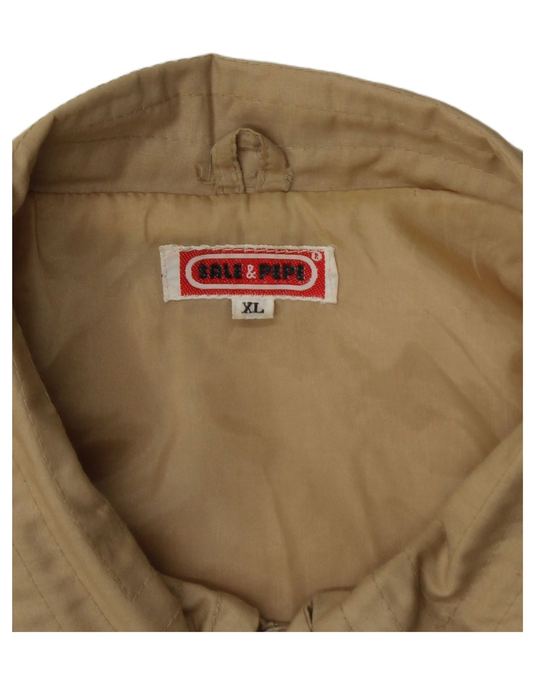 VINTAGE Mens Bomber Jacket UK 42 XL Beige Polyester Vintage Vintage and Second-Hand Vintage from Messina Hembry 