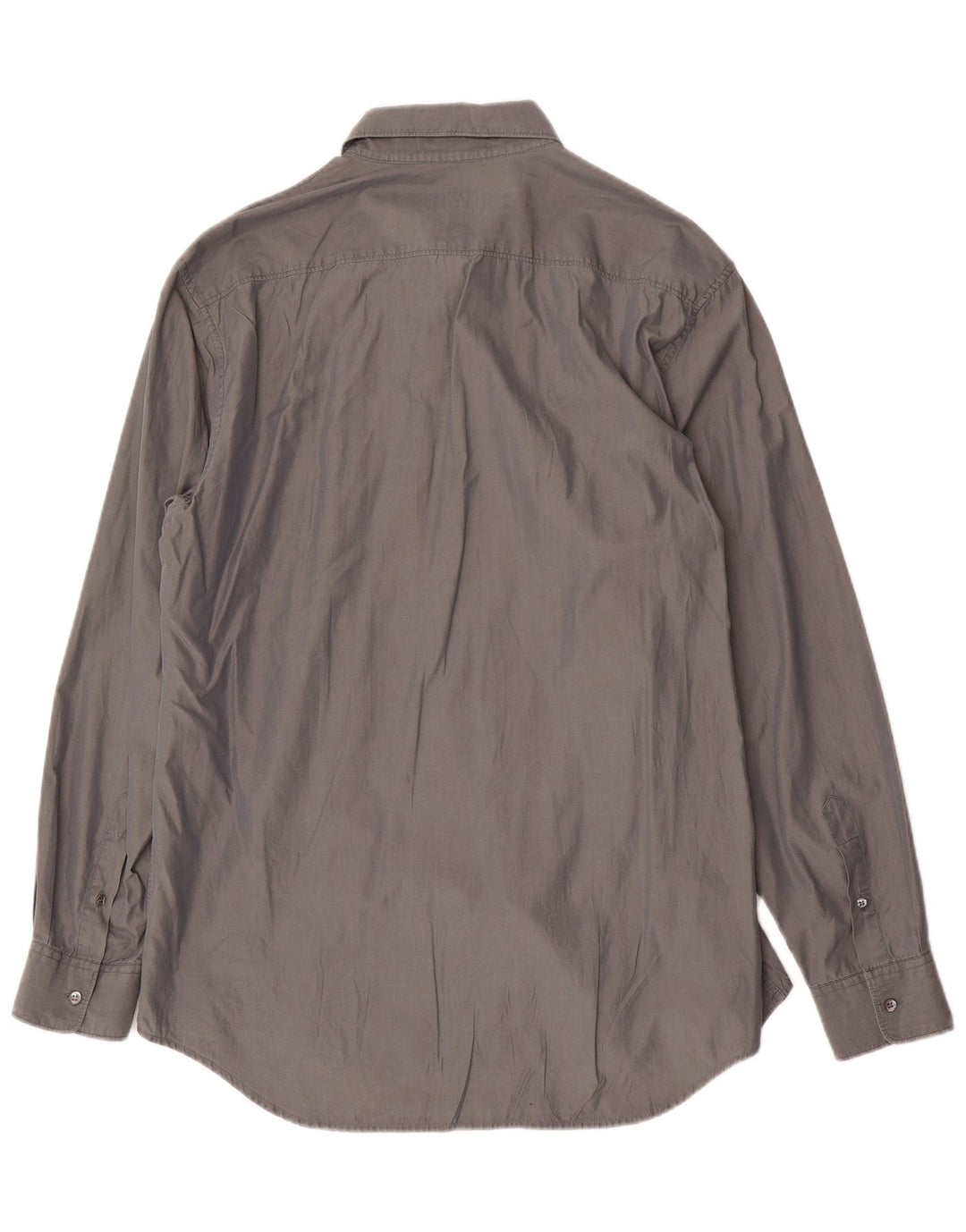 Calvin Klein Mens Shirt Size 43 Large Grey Cotton