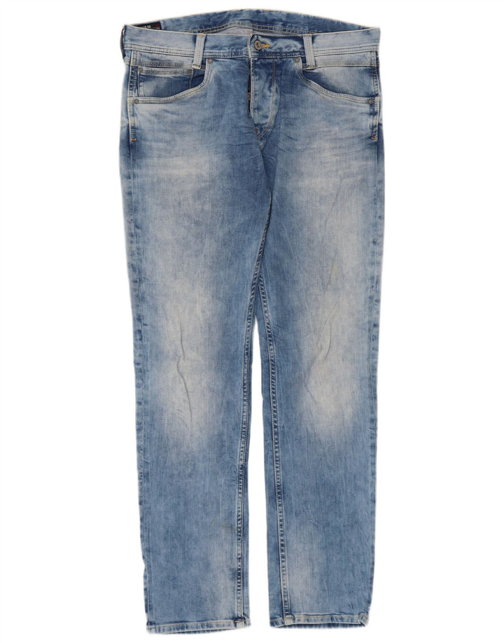 PEPE Jeans Dame Straight Jeans W33 L32 Blå Bomuld