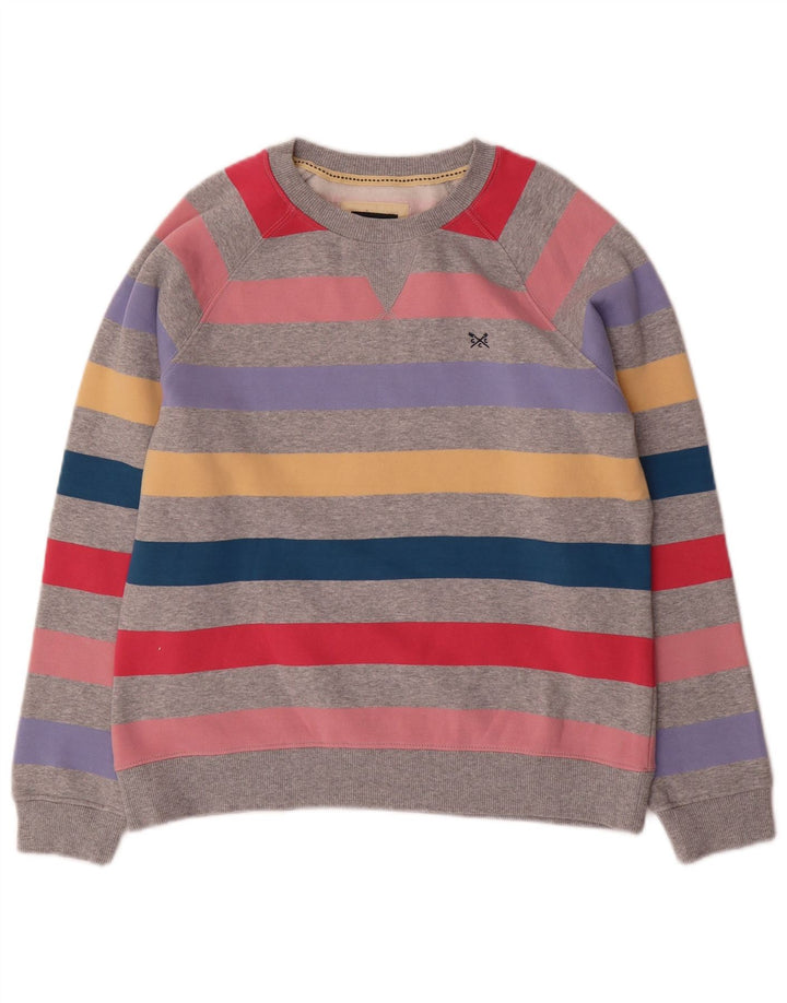 CREW CLOTHING Womens Sweatshirt Jumper UK 10 Small Multicoloured Striped