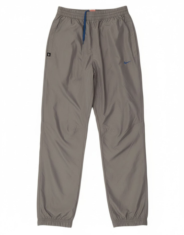 Nike Mens Graphic Tracksuit Trousers Joggers Small Grey Polyester