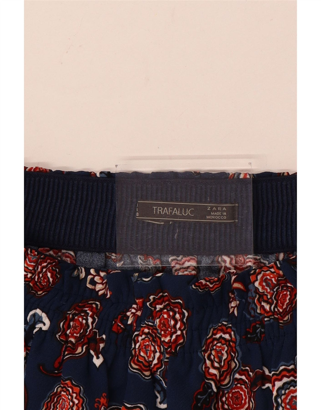 Zara Womens Mini Skirt Medium W28  Navy Blue Floral