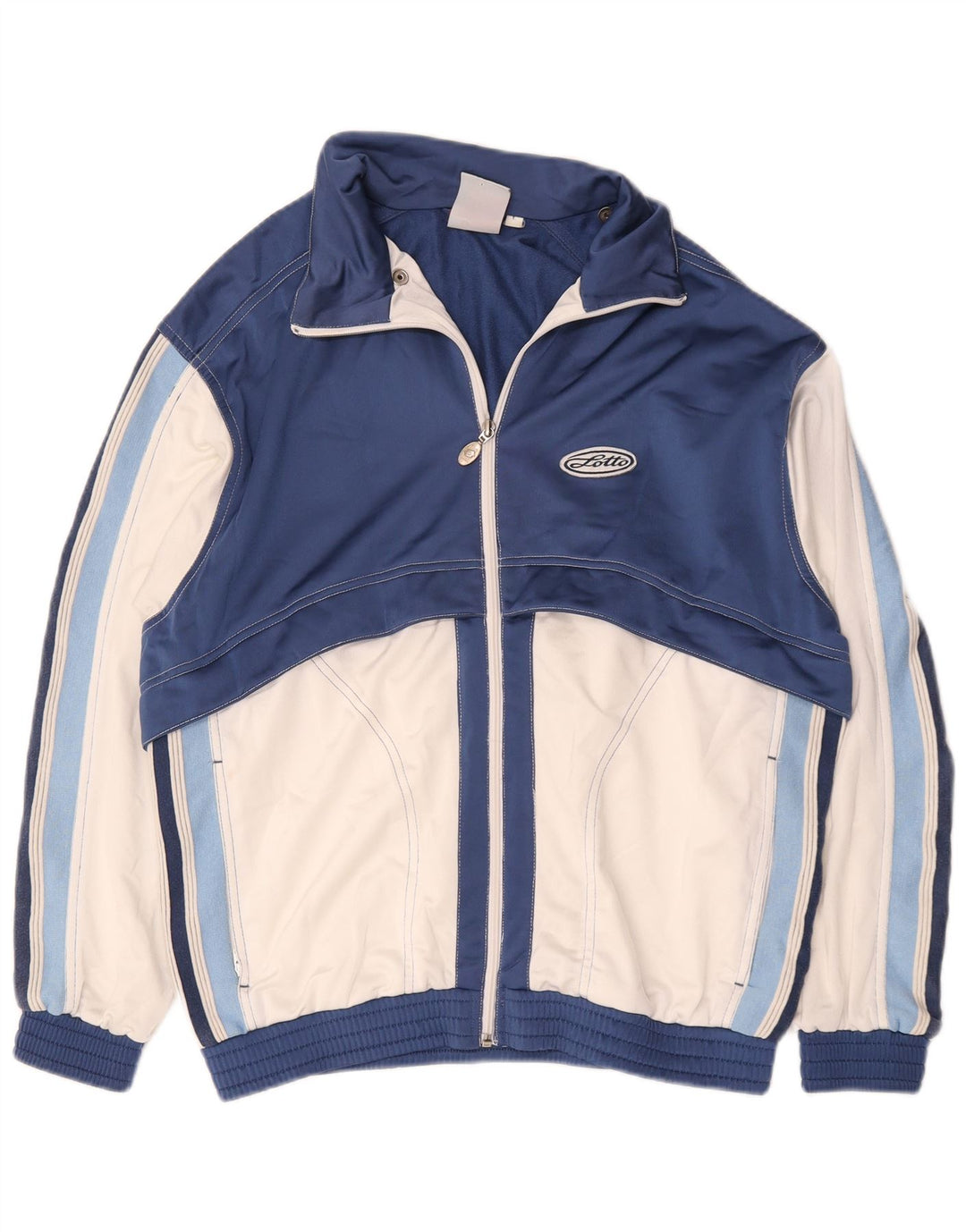 Lotto Veste de survêtement pour homme Taille L Bleu marine Colorblock Polyester
