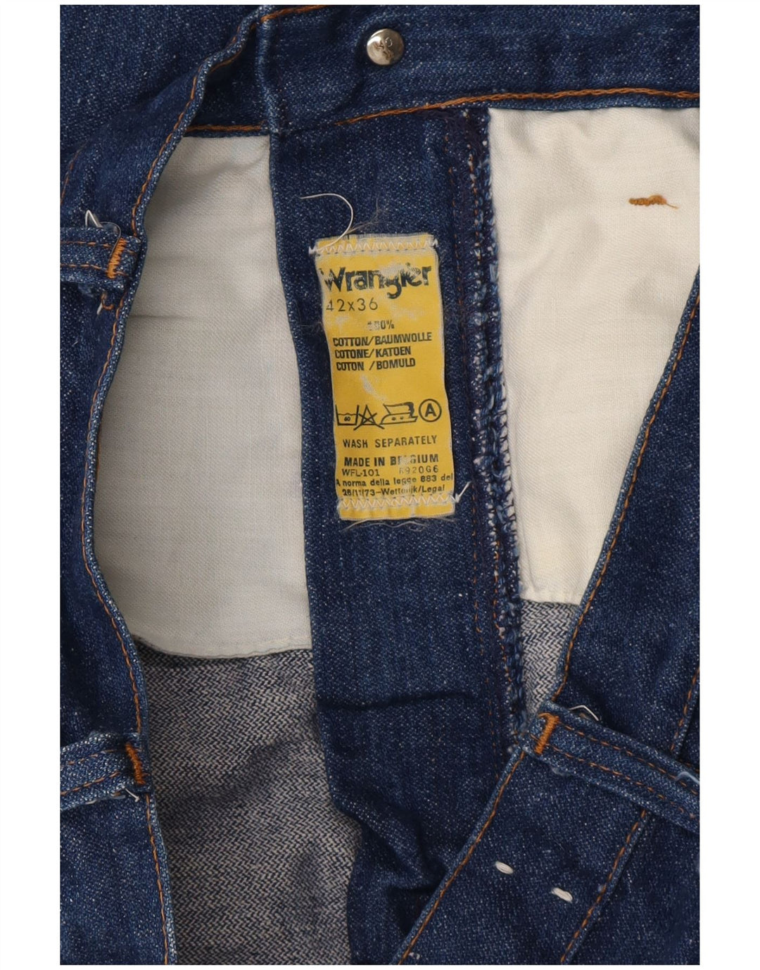 Jeans bootcut da donna WRANGLER W42 L28 cotone blu