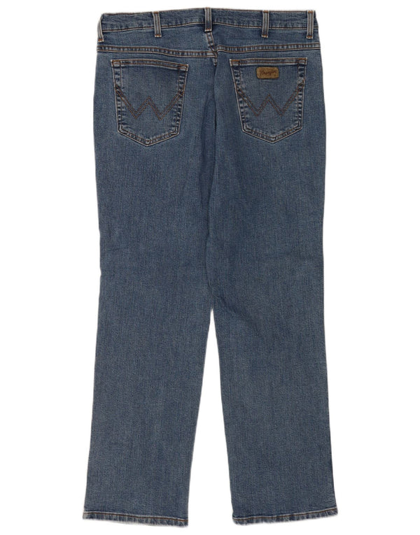 Wrangler Mens Texas Stretch Straight Jeans W36 L30 Blue Cotton