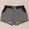 Fat Face Short de Bain Femme UK 10 Petit Bleu Marine Rayé Polyester