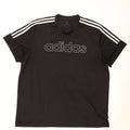 Ανδρικό γραφικό T-Shirt Adidas Climalite Top 2XL μαύρο πολυεστέρα