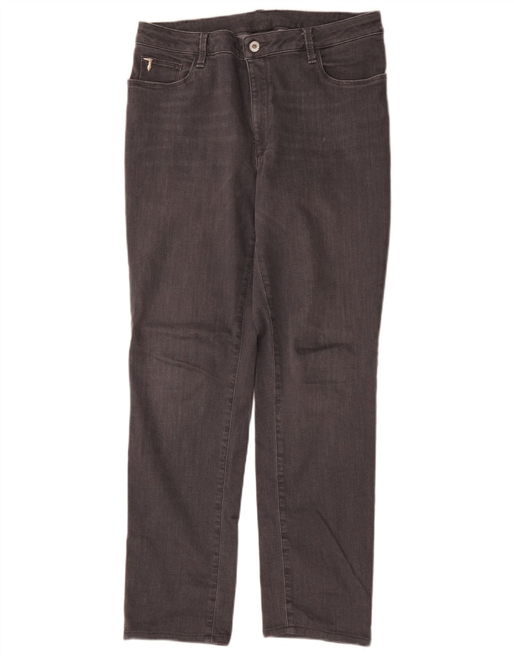 Jeans Dritti Donna Trussardi W36 L29 Cotone Grigio